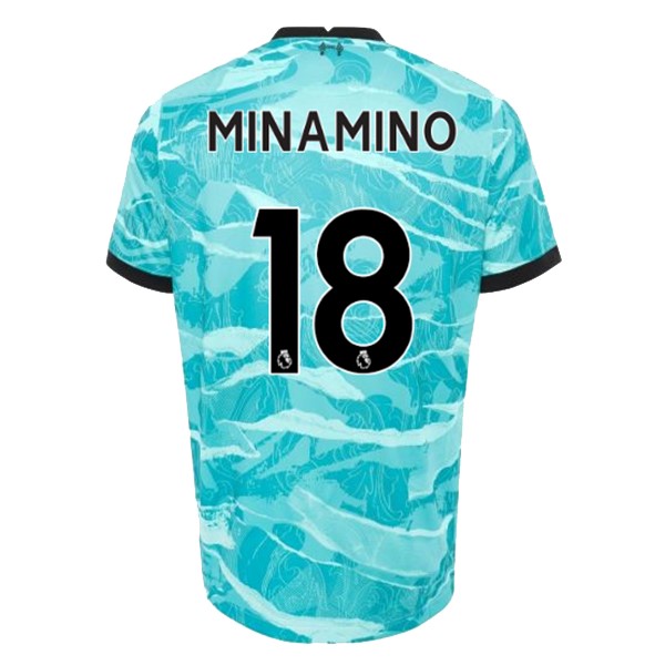 Camiseta Liverpool NO.18 Minamino Segunda 2020-2021 Azul